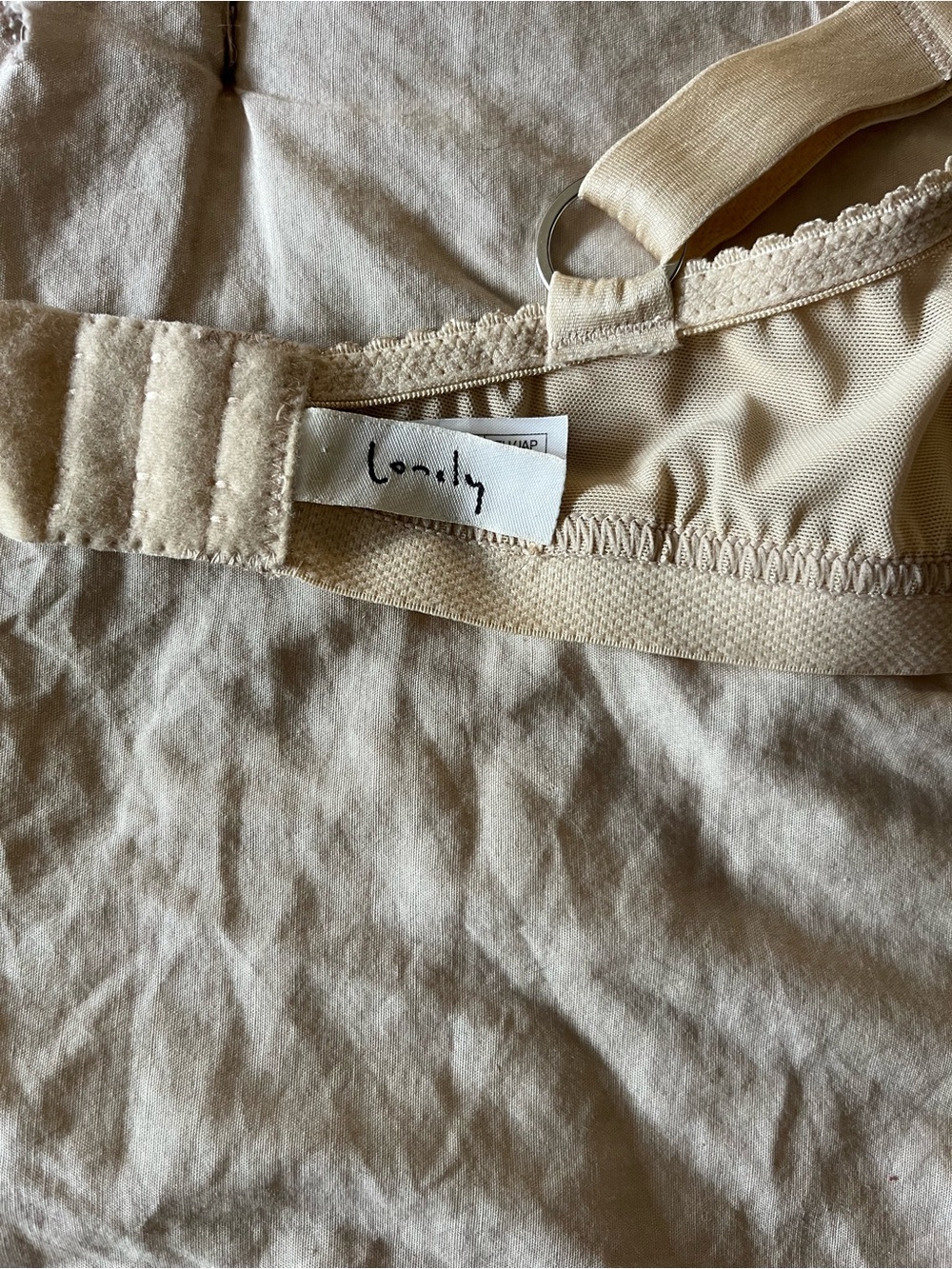 Lonely cream strappy bra and panty set - Picture 5 of 9